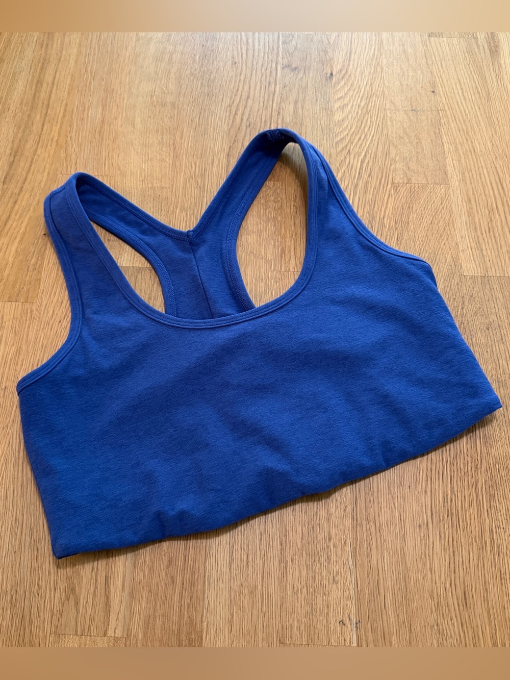 Beyond Yoga LARGE Blue Unlined Racerback Sports Bra USA Made